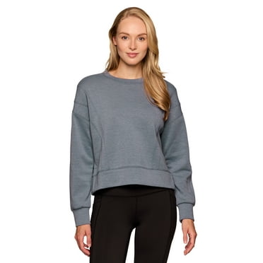 RBX Active Women's Ultra Soft Athleisure Crewneck Cropped Sweatshirt