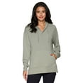 thumbnail image 1 of RBX Active Women's V-Neck French Terry Hoodie Tunic Sweatshirt, 1 of 5