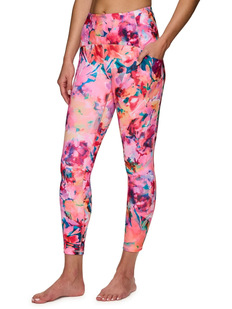 RBX Active Women's Vibrant Floral Printed Ultra Hold Ankle Length - Main Image