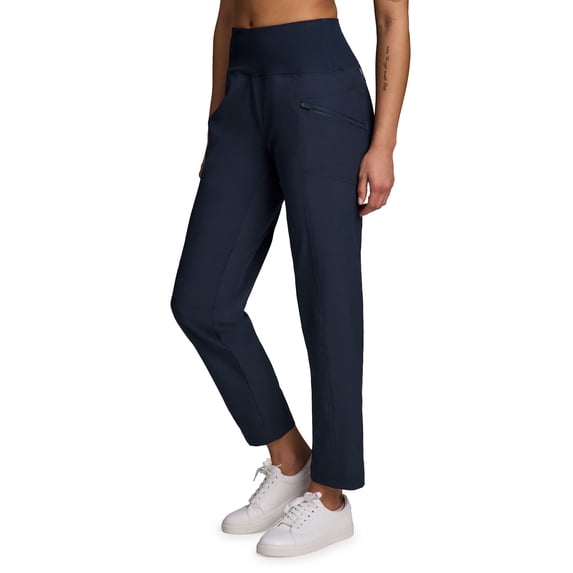 RBX Active Women's Weekend Pant, Lightweight Stretch Woven Quick Dry Clean Waisted Straight Leg Ankle Pant with Pockets