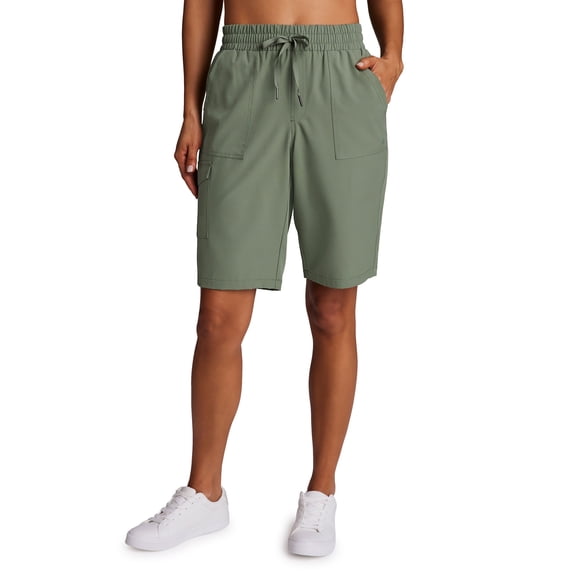 RBX Active Women's Woven Cargo Bermuda Short With Pockets