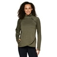 thumbnail image 1 of RBX Active Women's Zip Mock Neck Wrap Fleece Pullover Sweatshirt With Pockets, 1 of 9
