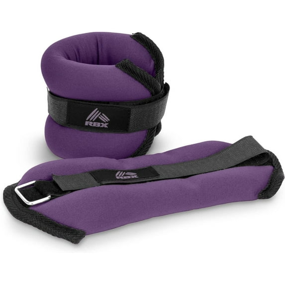 RBX Ankle and Wrist Weights for Women and Men - Velcro Straps for Jogging, Walking, and Therapy (Set of 2) - Soft Material