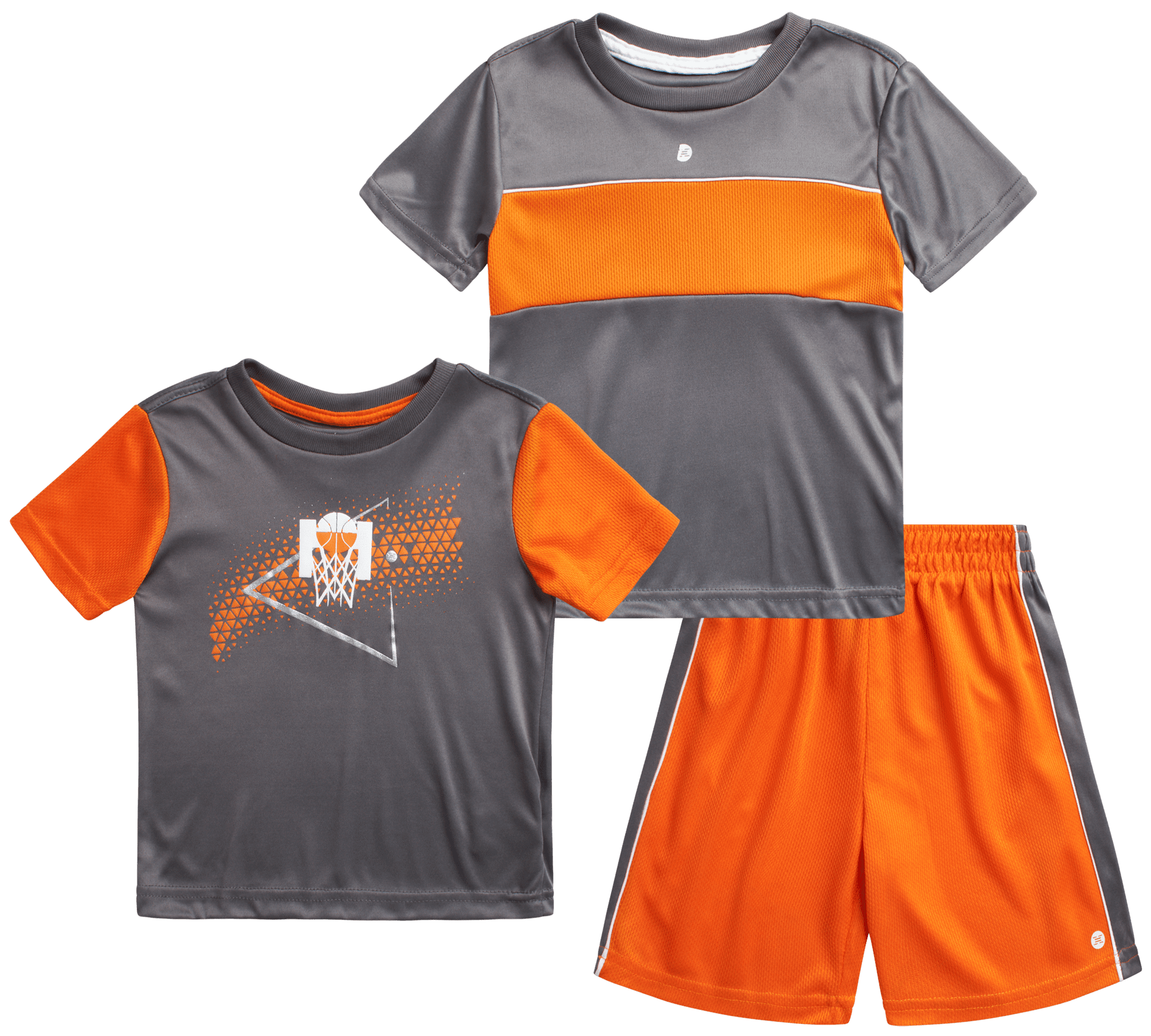RBX Baby Boys' Shorts Set - 3-Piece Short Sleeve Performance T-Shirt and Shorts (12M-4T)