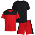 thumbnail image 1 of RBX Boy's Active Shorts Set Performance T Shirt and Athletic Basketball Shorts, 3 Piece, Size 4-12, 1 of 7