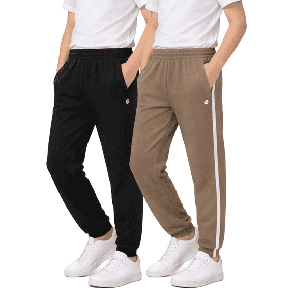 RBX Boys Sweatpants - 2 Pack Performance Tricot Boys Joggers Athletic Pants with Pockets (Size: 4-20)