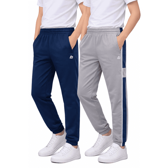 RBX Boys Sweatpants - 2 Pack Performance Tricot Boys Joggers Athletic Pants with Pockets (Size: 4-20)