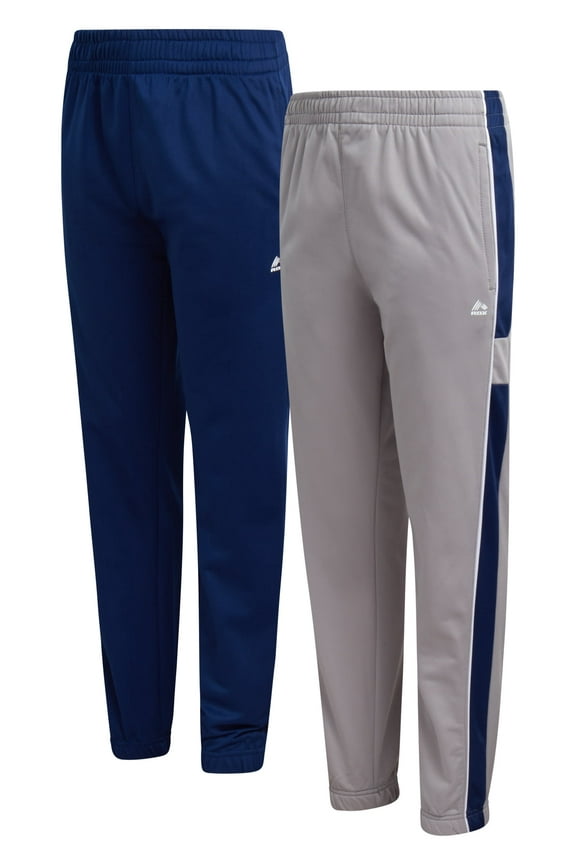 Boys Sweatpants - 2 Pack Performance Tricot Boys Joggers Athletic Pants with Pockets (Size: 4-20)