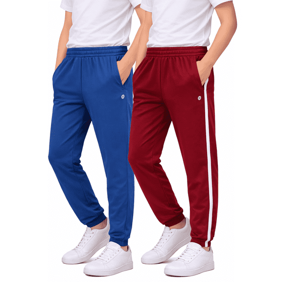 RBX Boys Sweatpants - 2 Pack Performance Tricot Boys Joggers Athletic Pants with Pockets (Size: 4-20)