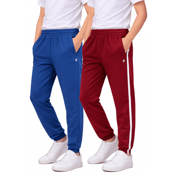 RBX Boys Sweatpants - 2 Pack Performance Tricot Boys Joggers Athletic Pants with Pockets (Size: 4-20)