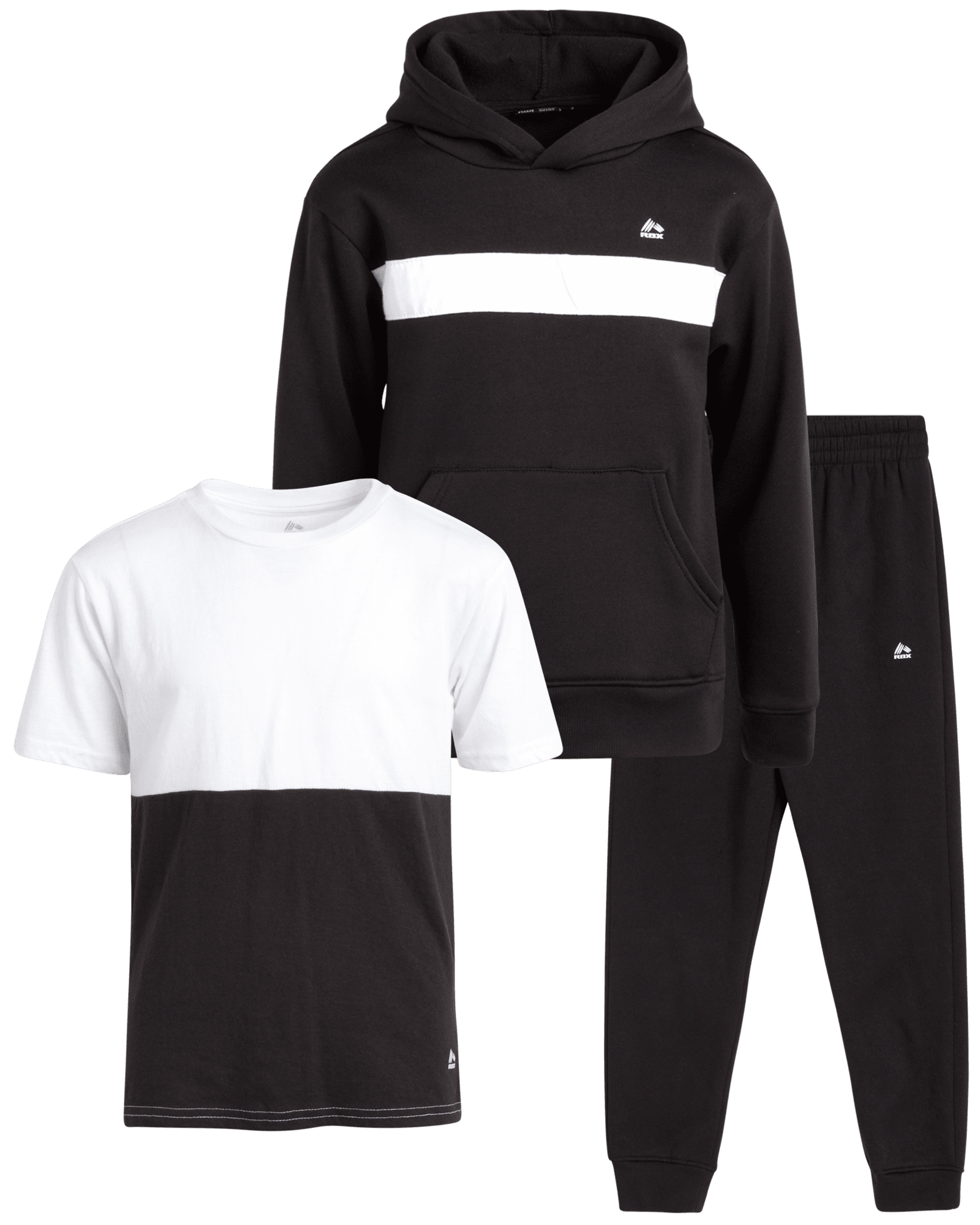 RBX Boys' Active Jogger Set 3 Piece Performance Fleece Sweatshirt