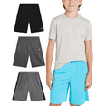 thumbnail image 1 of RBX Boys’ Active Shorts – 4 Pack Athletic Performance Basketball Shorts for Boys (8-16), 1 of 7