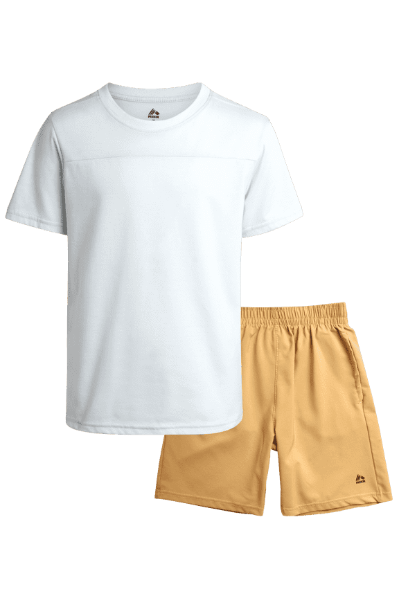 Boys Athletic Shorts Set Breathable Boys TShirt and Basketball Shorts 2 Piece Outfit Set
