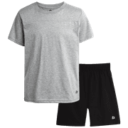 RBX Boys Active Shorts Set - 2 Piece Boys Athletic Shirts and Kids Basketball Shorts (8-12)