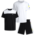 thumbnail image 1 of RBX Boys' Active Shorts Set - 3 Piece Performance T-Shirt and Athletic Basketball Shorts - Activewear Outfit (4-12), 1 of 7