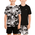 thumbnail image 1 of RBX Active Boys Short Sets - 4 Piece Dry Fit Short Sleeve T-Shirt and Shorts Athletic Sets (8-16), 1 of 7