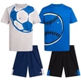 thumbnail image 1 of RBX&nbsp;Boys Short Sets&nbsp;Short Sleeve Graphic Tees&nbsp;and&nbsp;Athletic Gym Shorts for Boys&nbsp;4 Piece Set, 1 of 7