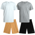 thumbnail image 1 of RBX Boys Short Set - 4 Piece Short Sleeve Active Shirt and Tech Hybrid Boys Shorts Set (8-12), 1 of 6