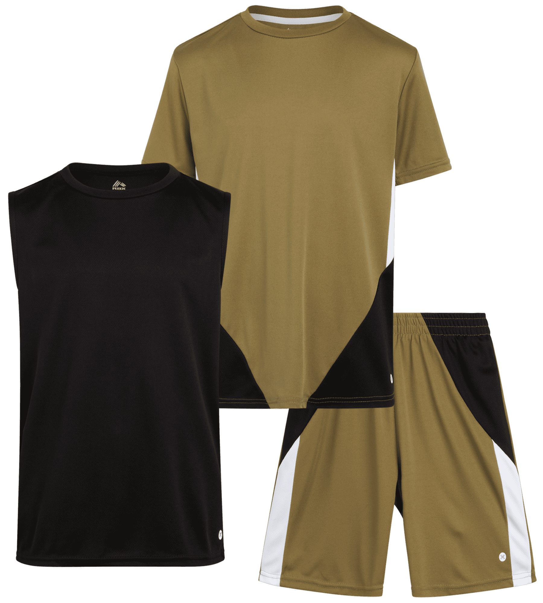 RBX Boys' Active Shorts Set Performance TShirt, Tank Top, and Gym
