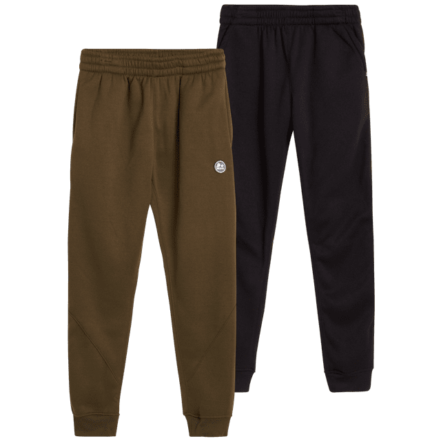 RBX Boys' Active Sweatpants 2 Pack Performance Fleece Jogger Pants