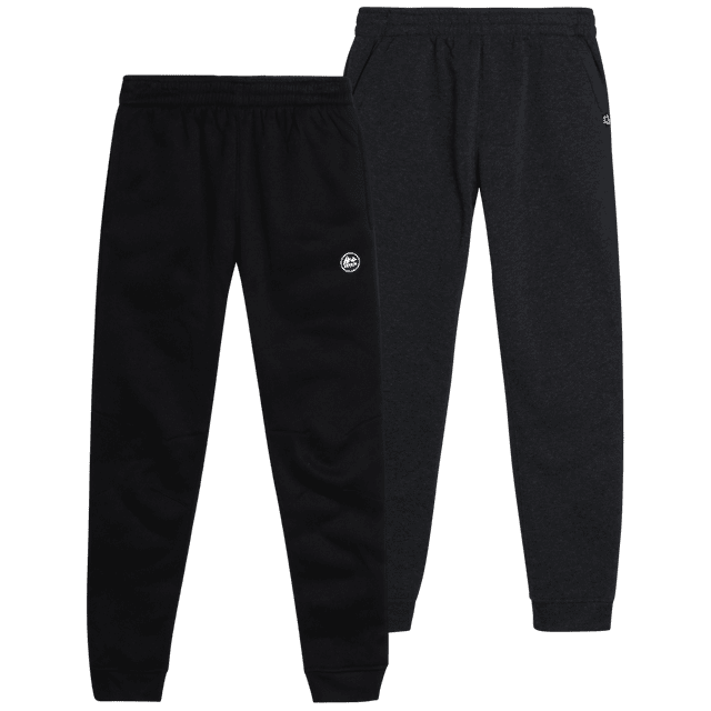 RBX Boys' Active Sweatpants 2 Pack Performance Fleece Jogger Pants