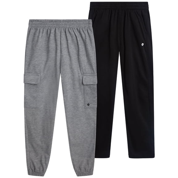 RBX Boys Sweatpants - 2 Pack Active Performance Soft Fleece Jogger Sweatpants with Pockets
