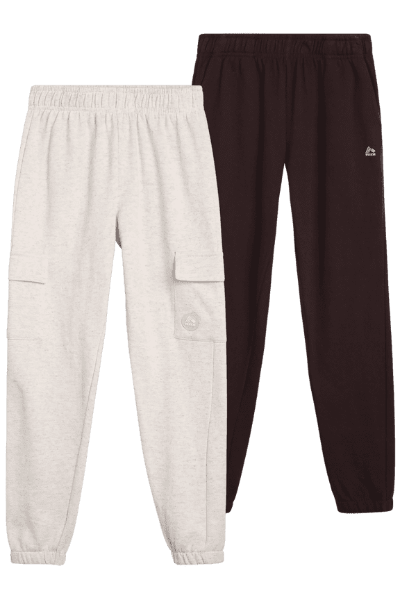 Boys Sweatpants - 2 Pack Active Performance Soft Fleece Jogger Sweatpants with Pockets
