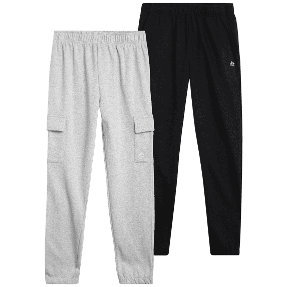 RBX Boys Sweatpants - 2 Pack Active Performance Soft Fleece Jogger Sweatpants with Pockets