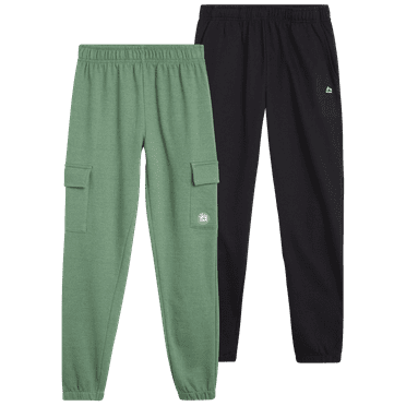 RBX Boys' Active Sweatpants - 2 Pack Performance Fleece Jogger Pants with Pockets (8-16)