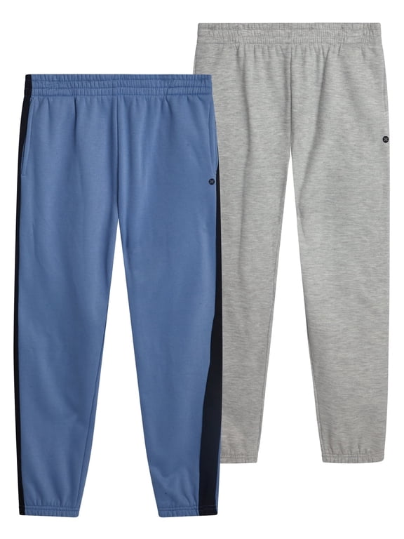 Boys Sweatpants - 2 Pack Active Performance Soft Fleece Jogger Sweatpants with Pockets