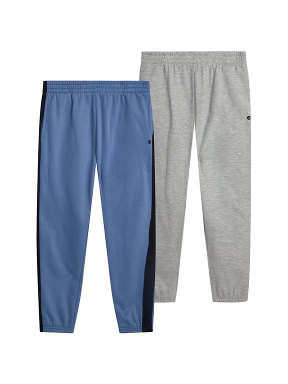 Boys Sweatpants - 2 Pack Active Performance Soft Fleece Jogger Sweatpants with Pockets
