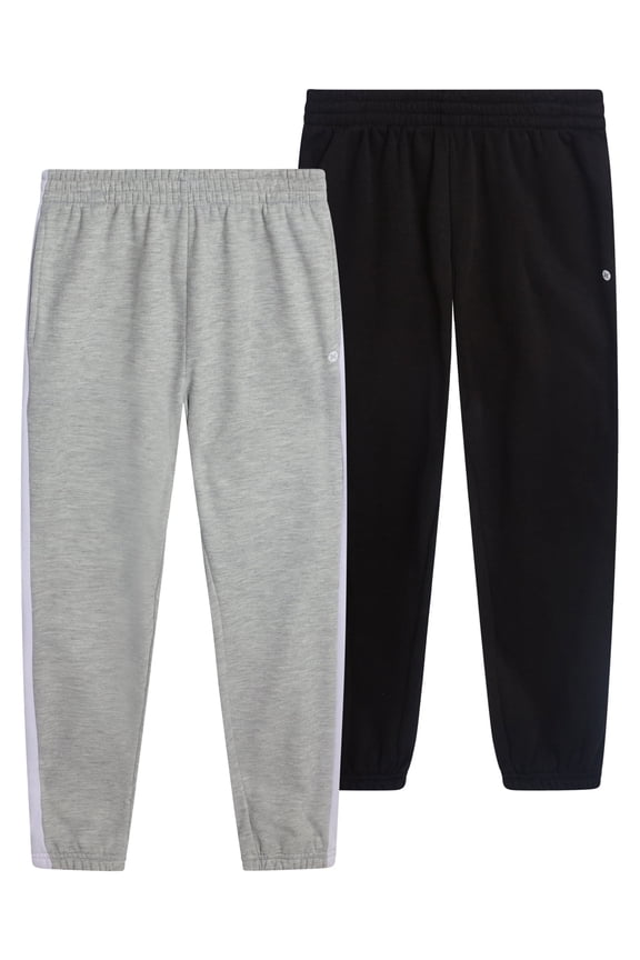 Boys Sweatpants - 2 Pack Active Performance Soft Fleece Jogger Sweatpants with Pockets