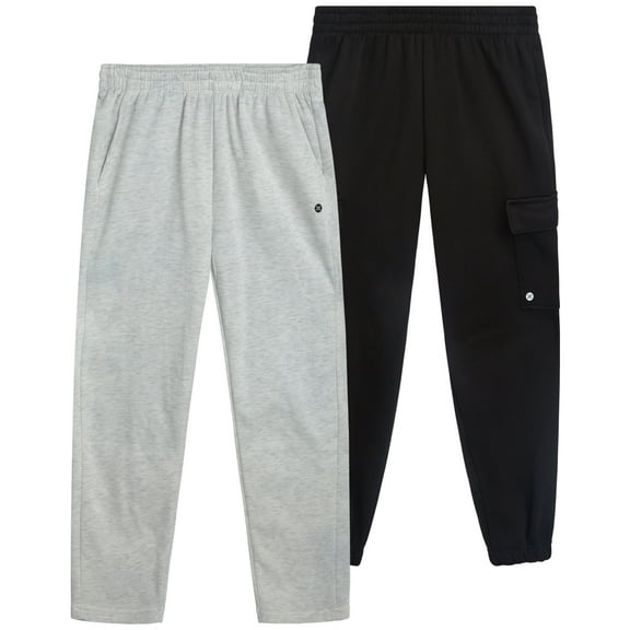 RBX Boys Sweatpants - 2 Pack Active Performance Soft Fleece Jogger Sweatpants with Pockets