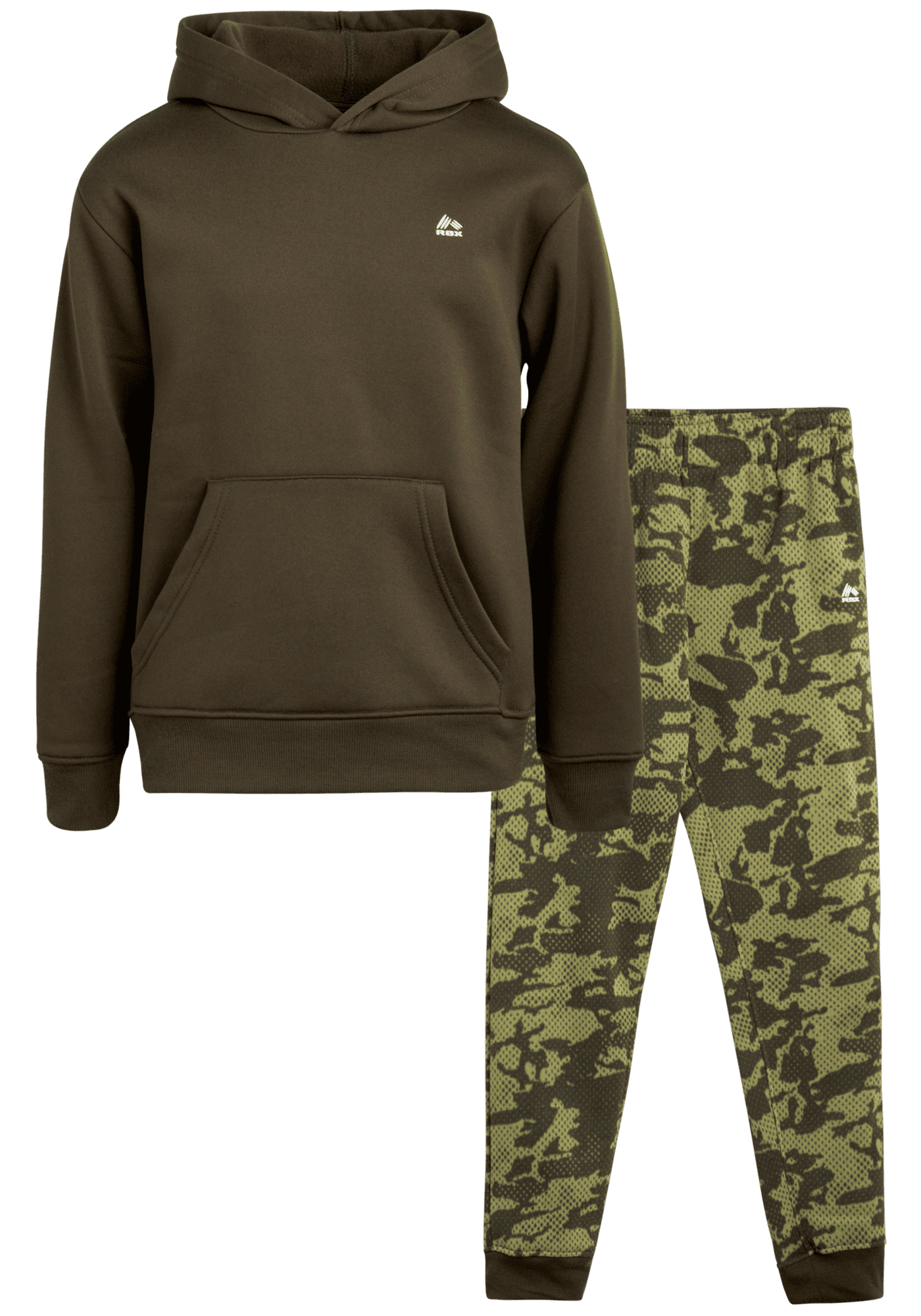 RBX Boys' Active Sweatsuit Set 2 Piece Fleece Hoodie Sweatshirt and