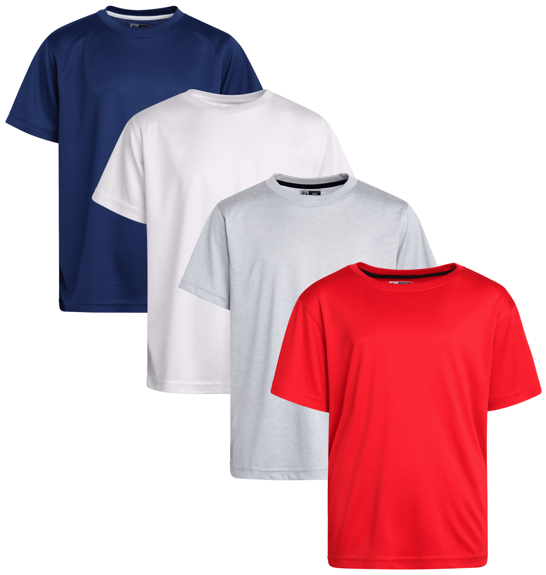 RBX Boys Active T-Shirts – 4 Pack Athletic Performance Short Sleeve ...