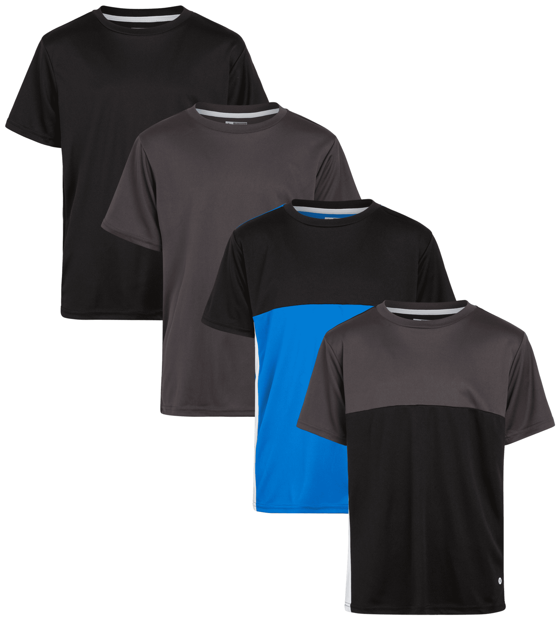 RBX Boys’ Active T-Shirts – 4 Pack Athletic Performance Short Sleeve ...