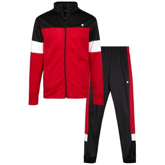 RBX Boys' Active Tracksuit Set - 2 Piece Zip Tricot Track Jacket Sweatshirt and Jogger Pants (8-12)