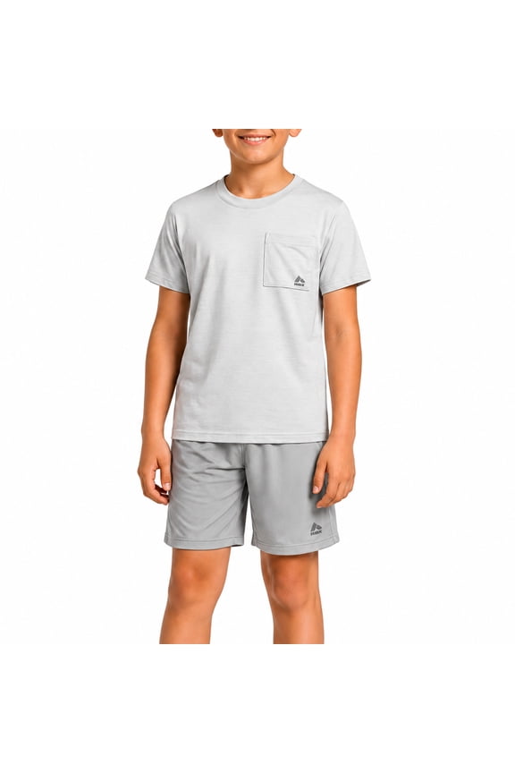 Boys Athletic Outfit Short Set Performance Shirt and Basketball Shorts for Boys 2 Piece