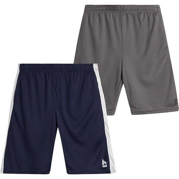 RBX Boys' Athletic Shorts - 2 Pack Athletic Performance Mesh Basketball Gym Shorts (4-16)