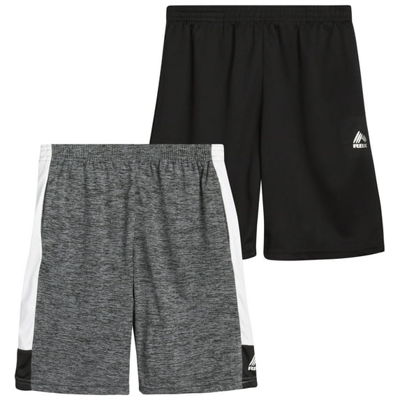 RBX Boys' Athletic Shorts - 2 Pack Athletic Performance Mesh Basketball Gym Shorts (4-16)