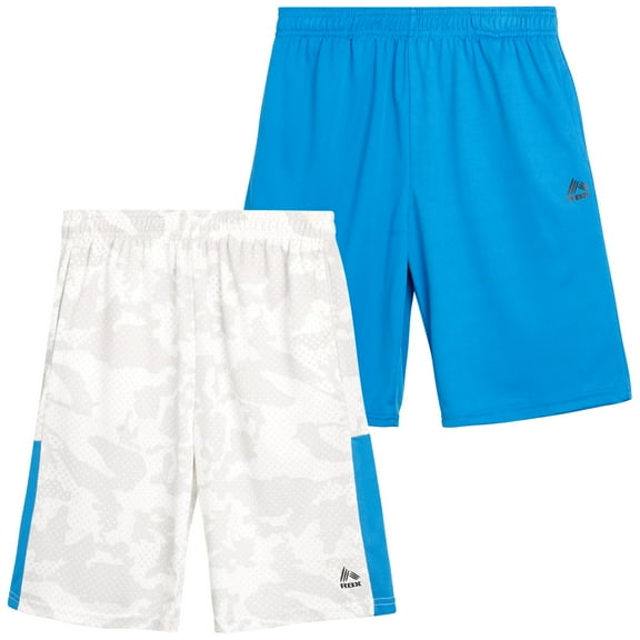 RBX Boys' Athletic Shorts - 2 Pack Athletic Performance Mesh Basketball Gym Shorts (4-16)