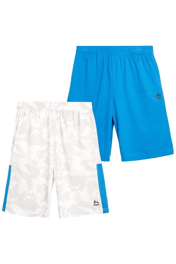 Boys' Athletic Shorts - 2 Pack Athletic Performance Mesh Basketball Gym Shorts (4-16)