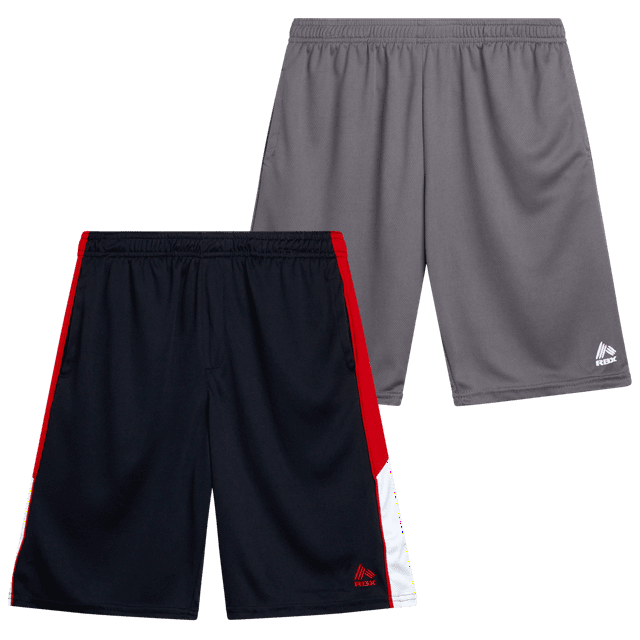 RBX Boys' Athletic Shorts 2 Pack Athletic Performance Mesh Basketball