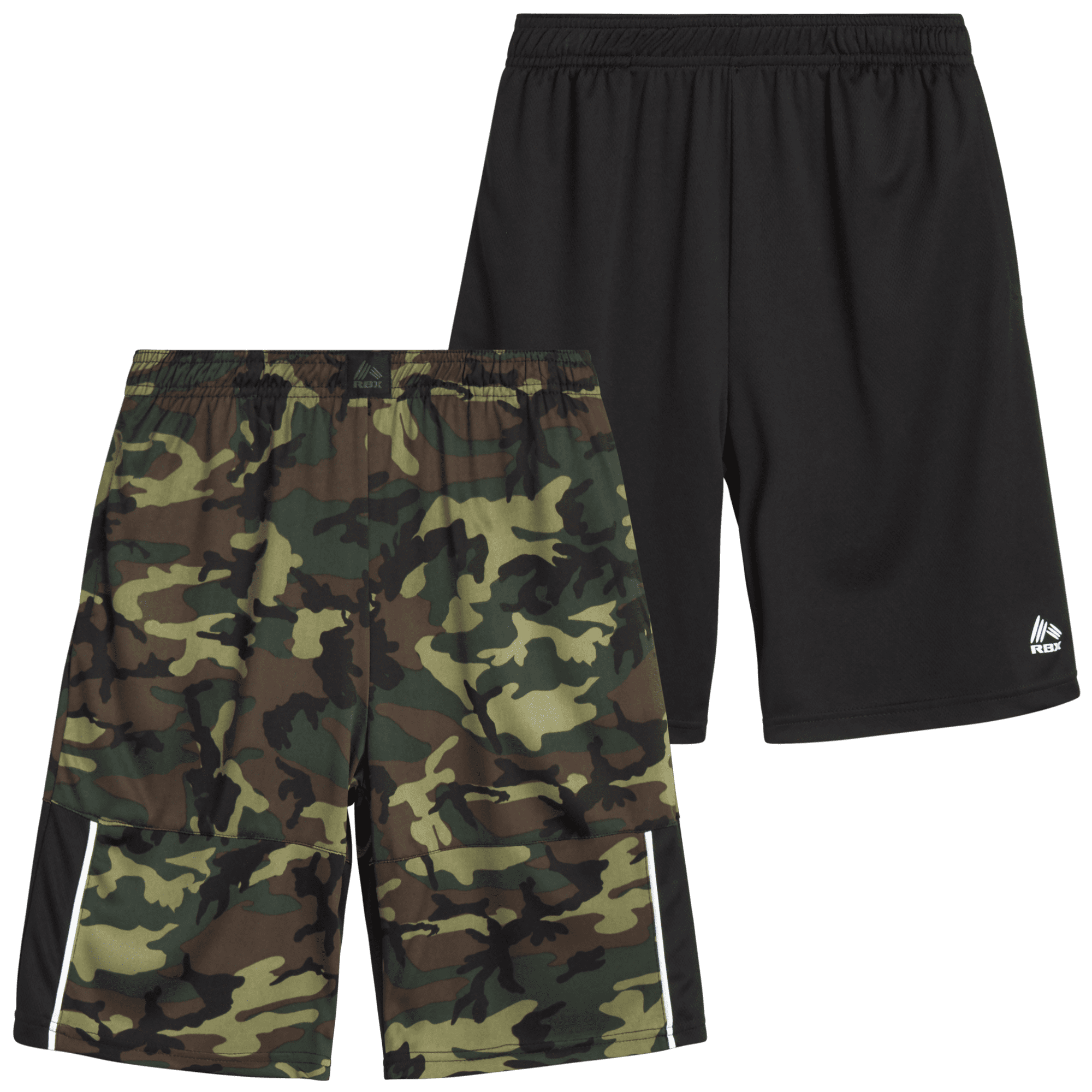 RBX Boys' Athletic Shorts 2 Pack Athletic Performance Mesh Basketball