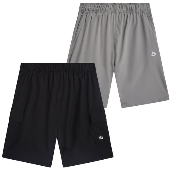 RBX Boys Athletic Shorts - 2 Pack Breathable Athletic Performance Basketball Shorts for Boys (8-16)