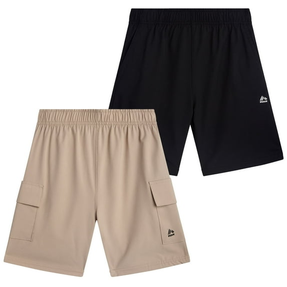 RBX Boys Athletic Shorts - 2 Pack Breathable Athletic Performance Basketball Shorts for Boys (8-16)