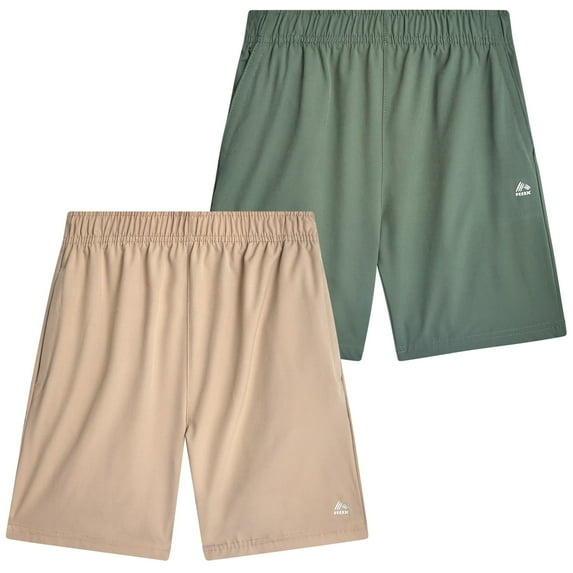 RBX Boys Athletic Shorts - 2 Pack Breathable Athletic Performance Basketball Shorts for Boys (8-16)