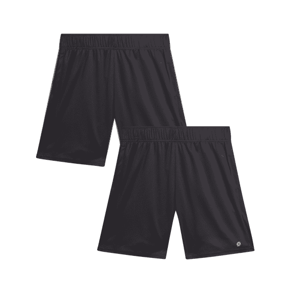 RBX Boys Athletic Shorts - 2 Pack Performance Mesh Jersey Gym Shorts with Elastic Waistband (8-16)