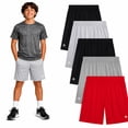 thumbnail image 1 of RBX Boys Basketball Shorts Performance Mesh Athletic Basketball Gym Short 5 Pack, 1 of 7