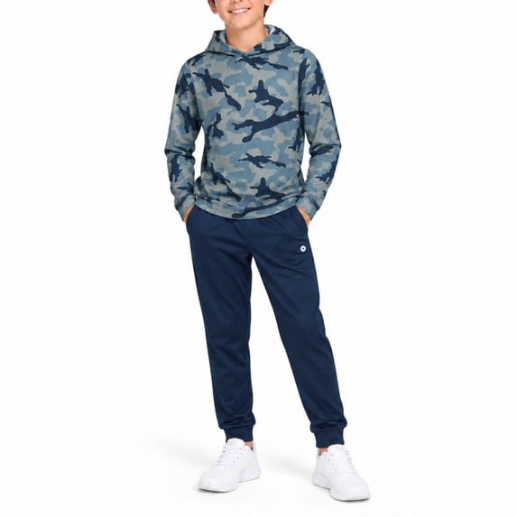 RBX Boys Jogger Set - 2 Piece Athletic Thermal Hoodie and Jogger Sweatpants for Boys (8-16)